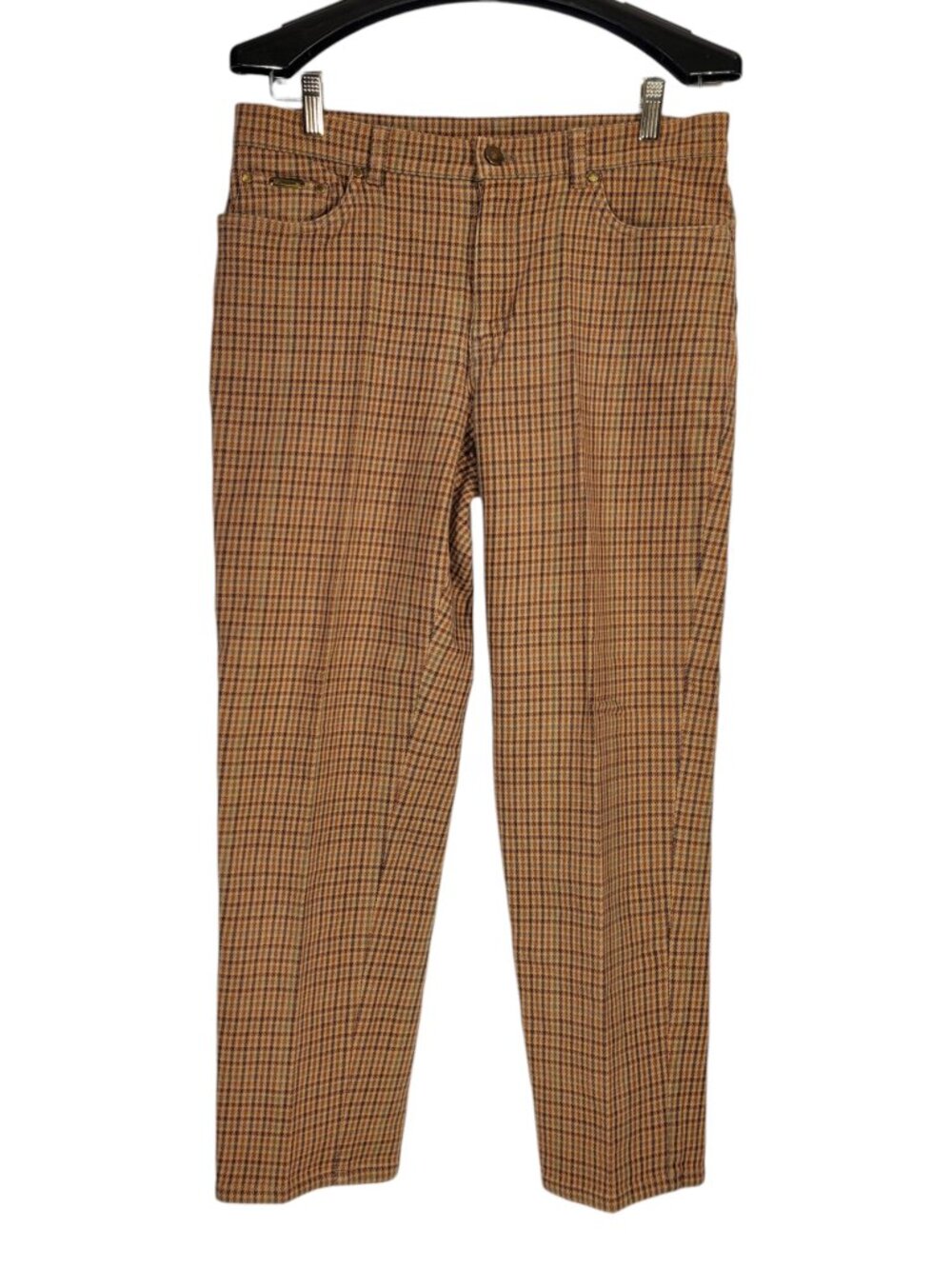 VTG Lauren Ralph Lauren Houndstooth Jeans Pants Women's 12P Petite Dark Academia